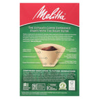 Melitta #4 Unbleached Coffee Filters, Natural Brown Cone Filters, 3-Pack