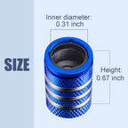 DECURCAR Tire Valve Stem Caps 5 Pack American Flag - Purple