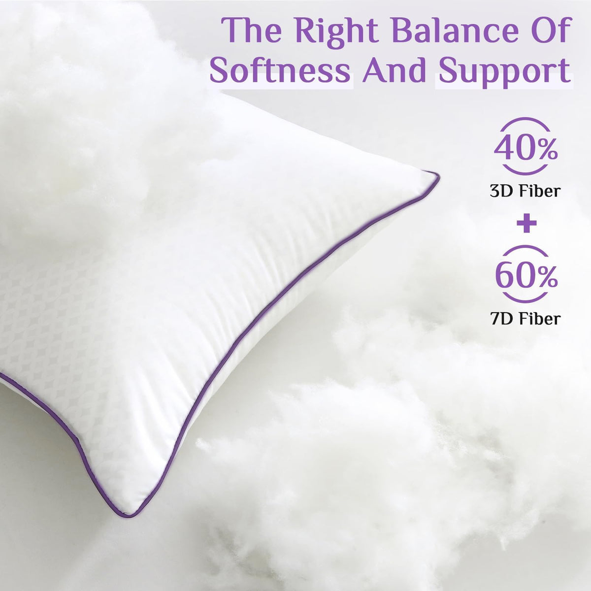 JOLLYVOGUE Firm King Size Pillows Set of 4, Cooling Supportive Bed Pillows with Oeko-Tex Certified Soft Down Alternative Fill, Luxury Hotel Quality for Back, Stomach and Side Sleepers