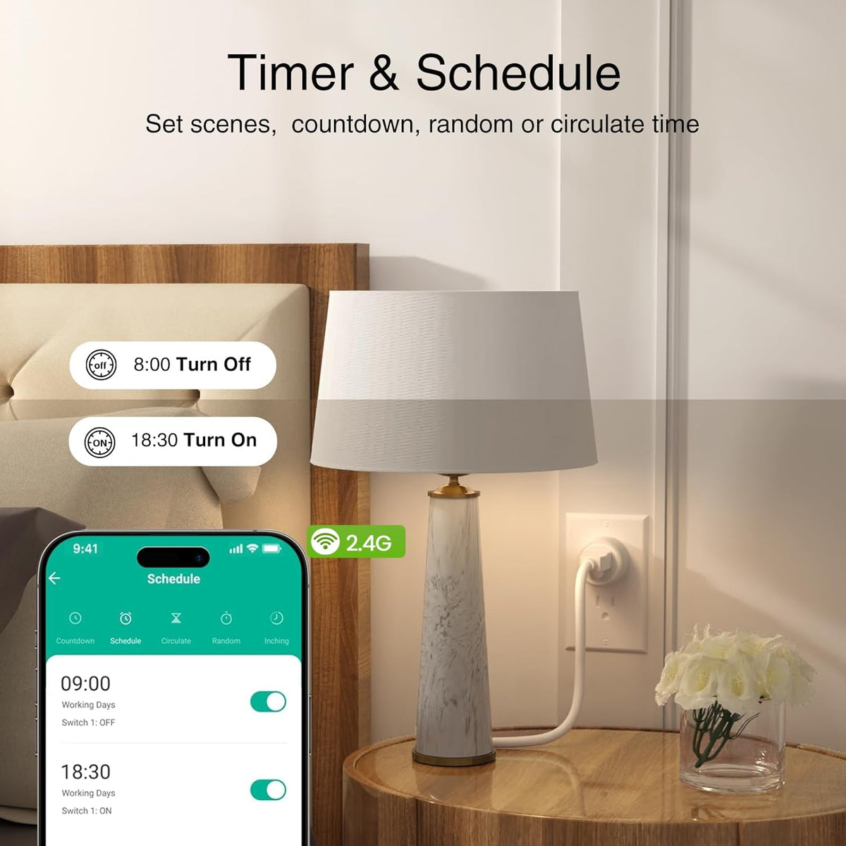 GHome Smart Plug, WiFi Smart Plugs that Work with Alexa and Google Home
