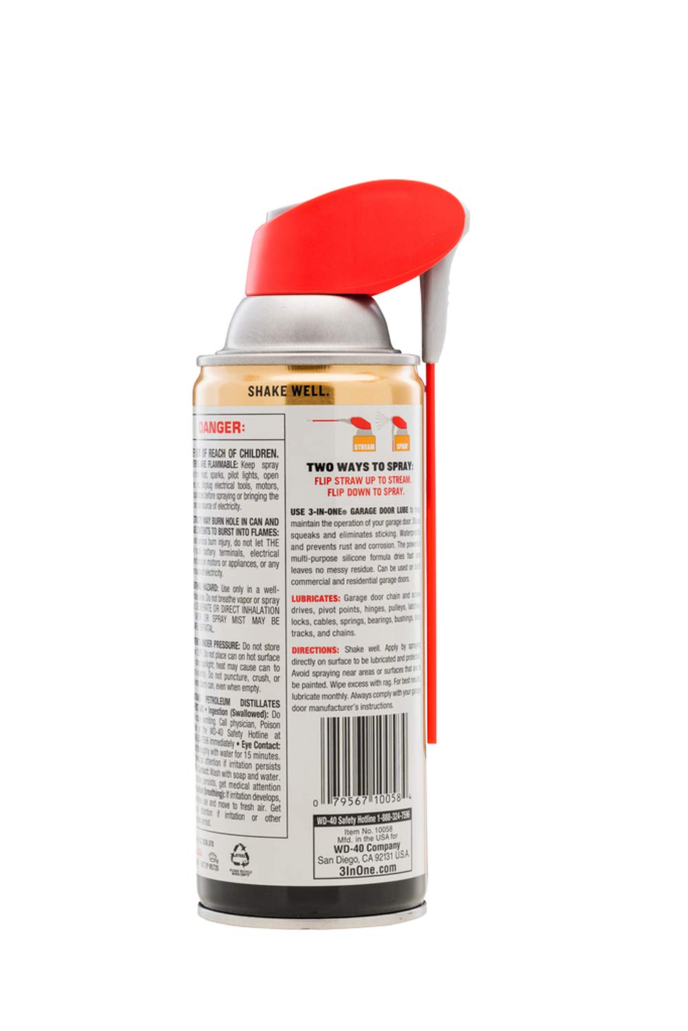 3-IN-ONE Professional Garage Door Lubricant, Smart Straw, 11 OZ [2-Pack]