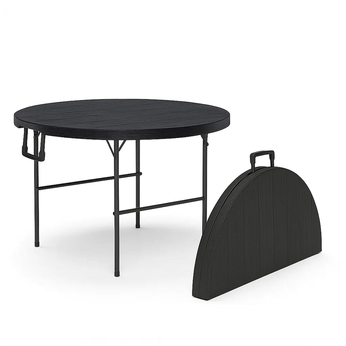 10 PACK of 8 Feet Foldable Table with Built in Handle & Steel Legs | 8 FT Heavy Duty Portable | Perfect for Party, Dining, Wedding, Events, Picnic Indoor, Outdoor, Camping, Temporary - 8 Foot