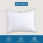 Sasttie Firm Pillows Queen Size Set of 2, Bed Pillows for Side, Back, and Stomach Sleepers - Oeko-Tex Certified Down Alternative Plump Filling - Hotel Quality and Machine Washable, 2 Pack