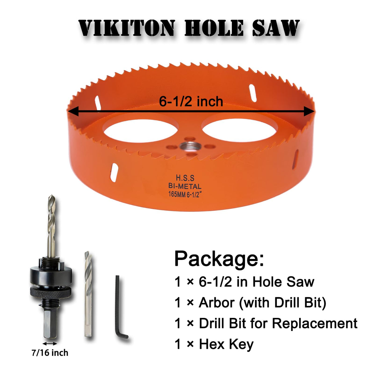 3 inch Hole Saw for Wood, Metal, Plastic & Drywall, with Arbor
