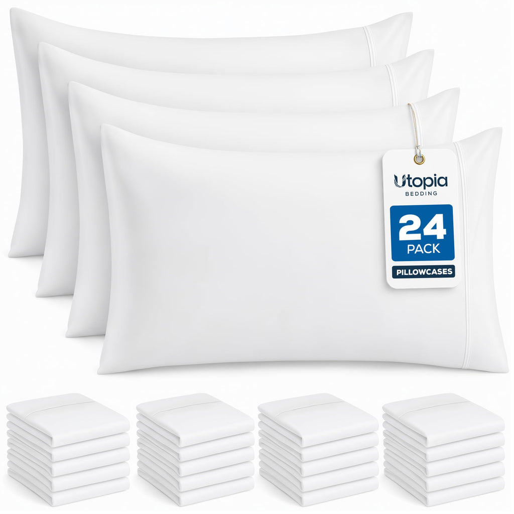 Pillow Covers Standard Set of 4, Soft and Comfy Pillow Cases, Purple