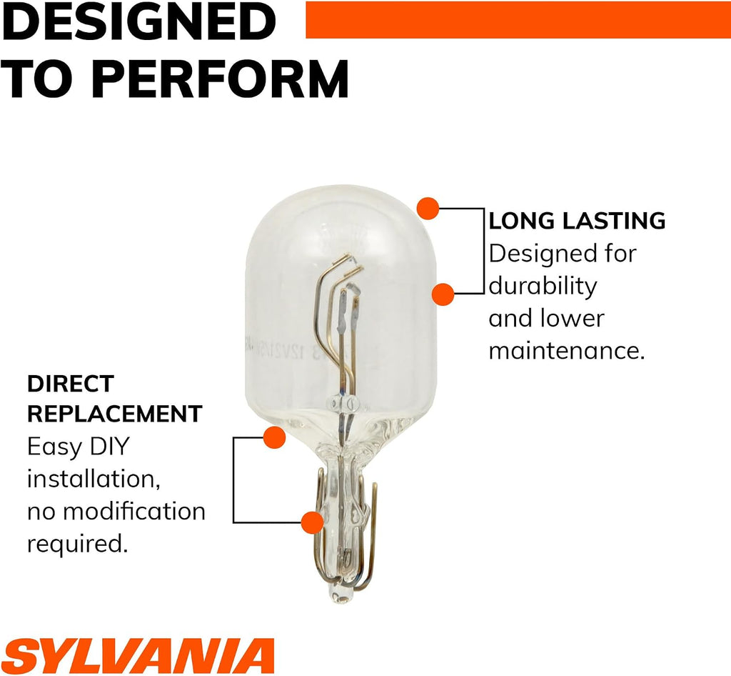 SYLVANIA 7443 Long Life Miniature Bulb, Daytime Running Light, 2 Bulbs