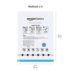 Amazon Basics Vacuum Storage Bags for Clothes, Space Saving Compression Storage Bags with Hand Pump, Heavy Duty, Stackable, Jumbo Size, Clear, 6-Pack