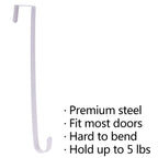 Sattiyrch 15" Wreath Hanger for Front Door, Over the Door Wreath Hook