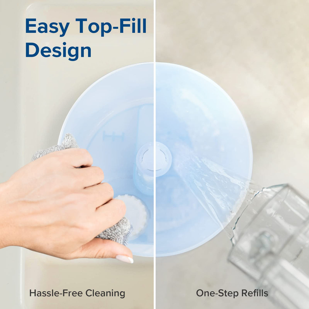 Levoit Top Fill Humidifiers for Bedroom, 2.5L Tank for Large Room, 25dB