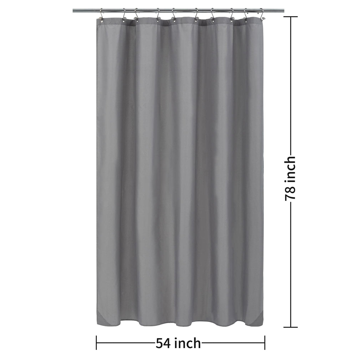 ALYVIA SPRING Waterproof Fabric Shower Curtain or Liner White, 72x72
