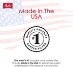 Melitta #4 Unbleached Coffee Filters, Natural Brown Cone Filters, 3-Pack