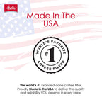 Melitta #4 Unbleached Coffee Filters, Natural Brown Cone Filters, 3-Pack