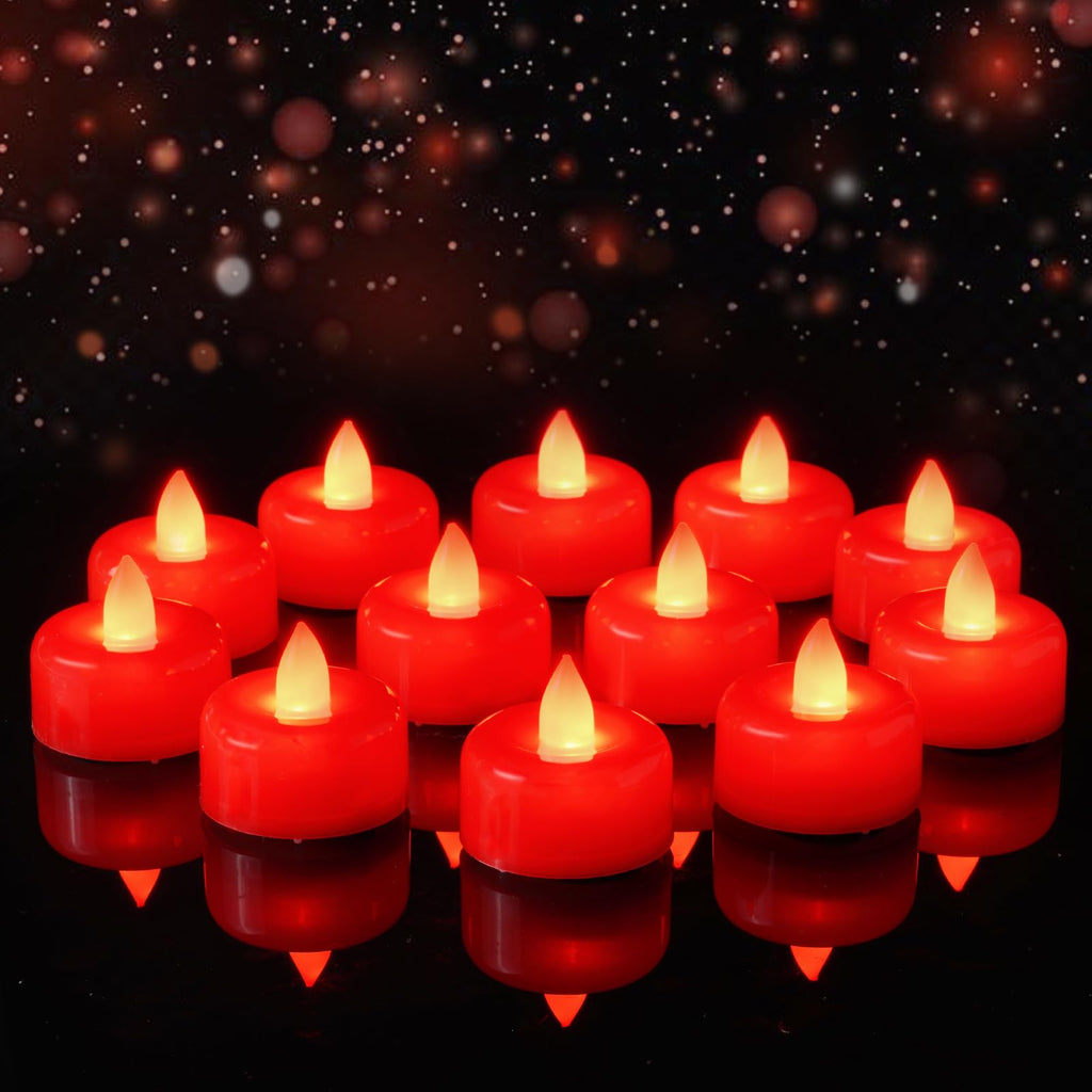 Amagic 12Pack Blue Flameless LED Tea Lights Candles Battery Operated