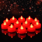 Amagic 12Pack Blue Flameless LED Tea Lights Candles Battery Operated