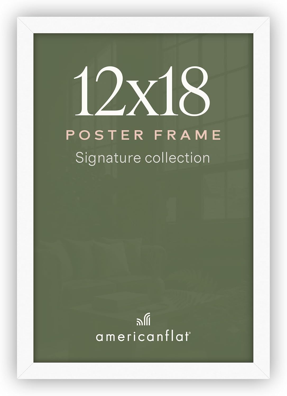 Americanflat 12x18 Picture Frame - Engineered Wood - White