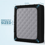 Waterproof Twin Size Mattress Protector fits upto 15" deep Mattresses