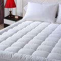 EASELAND King Size Mattress Pad Cotton Pillow Top Mattress Topper White