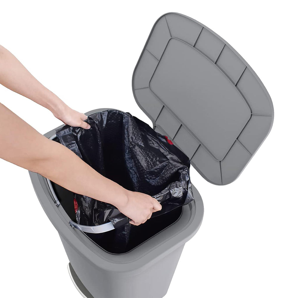 Glad Trash Can with Clorox Odor Protection | Plastic Bin, 13 Gal, Black