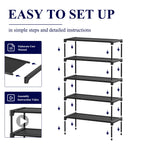 Kitsure Shoe Rack - Non-Woven Shoe Rack Shelf, Shoe Organizer for Closet, Entryway, Garage & Corridor, Stackable Shoe Shelves, 27.5" Wide - 2 Tier, Black