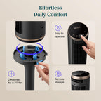 Levoit Tower Fan for Bedroom, 20dB Quiet Desk Fan, Easy to Carry & Plug-in