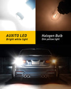 AUXITO 194 LED Bulbs for License Plate Light 168 175 2825 W5W T10 24-SMD 3014 Chipsets 6000K White for Car Dome Door Map Dash Courtesy Cargo License Plate Lights, Pack of 2