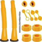 Gas Can Spout Replacement Kit, Gas Can Nozzle Replacement (2 Kits-Yellow)