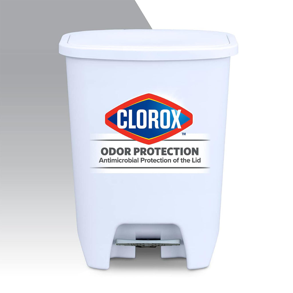 Glad Trash Can with Clorox Odor Protection | Plastic Bin, 13 Gal, Black