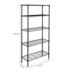 Amazon Basics 5-Shelf Tower Adjustable Storage Shelving Unit, Chrome, 16" x 16" x 54", 150 lbs Per Shelf