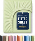 Twin Fitted Sheet - Single Fitted Sheet Only - Cooling - Light Sage Green