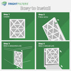 TRIGHTFILTERS 14x20x1 Air Filter 4 Pack, MERV 8 Filter Replacement