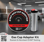 AutoLine Pro HyperSmoke™ Automotive Smoke Machine EVAP Vacuum Leak Tester | Pro Vers. w/Gauge | Adjustable Pressure - OEM Approved Smoke Fluid - Built-in Air Motor - Cone and EVAP Gas Cap Adapter