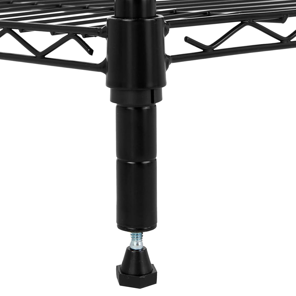 Amazon Basics 5-Shelf Tower Adjustable Storage Shelving Unit, Chrome, 16" x 16" x 54", 150 lbs Per Shelf