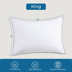 Sasttie Firm Pillows Queen Size Set of 2, Bed Pillows for Side, Back, and Stomach Sleepers - Oeko-Tex Certified Down Alternative Plump Filling - Hotel Quality and Machine Washable, 2 Pack