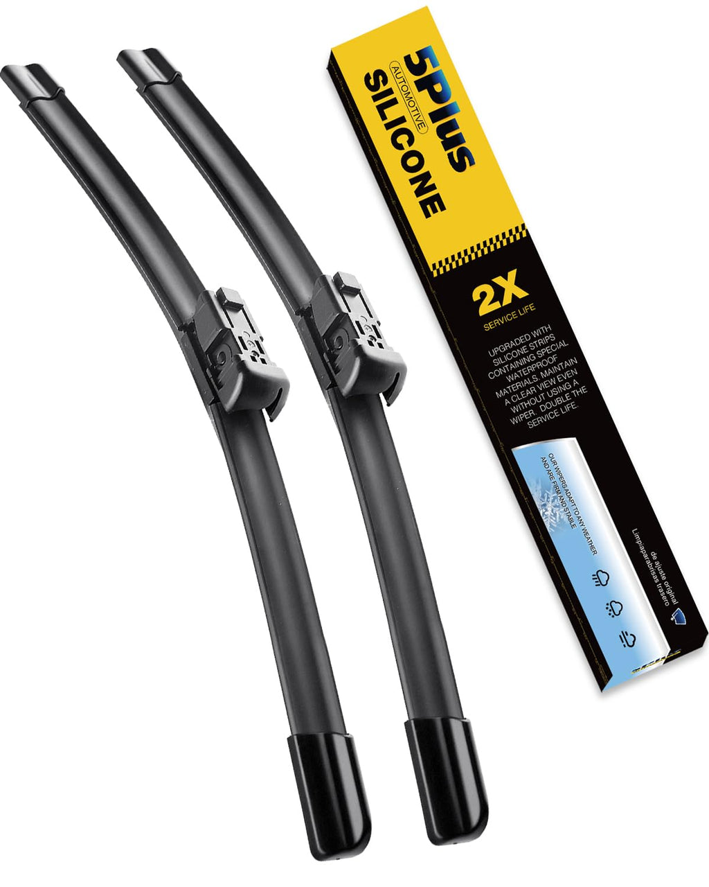 5 PLUS Silicone Wiper Blades Fits TESLA Model 3 2017-2025 Model Y 2020-2025