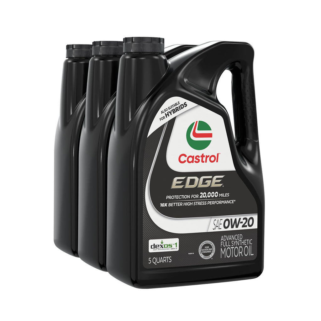 Castrol EDGE 0W-20 Advanced Full Synthetic Motor Oil, 5 Quarts