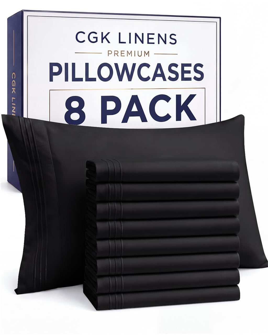 King Pillow Cases Set of 2 - Ultra Soft Cozy Pillowcase Covers - White