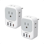 TESSAN European Travel Plug Adapter 2 Pack, Type C Plug