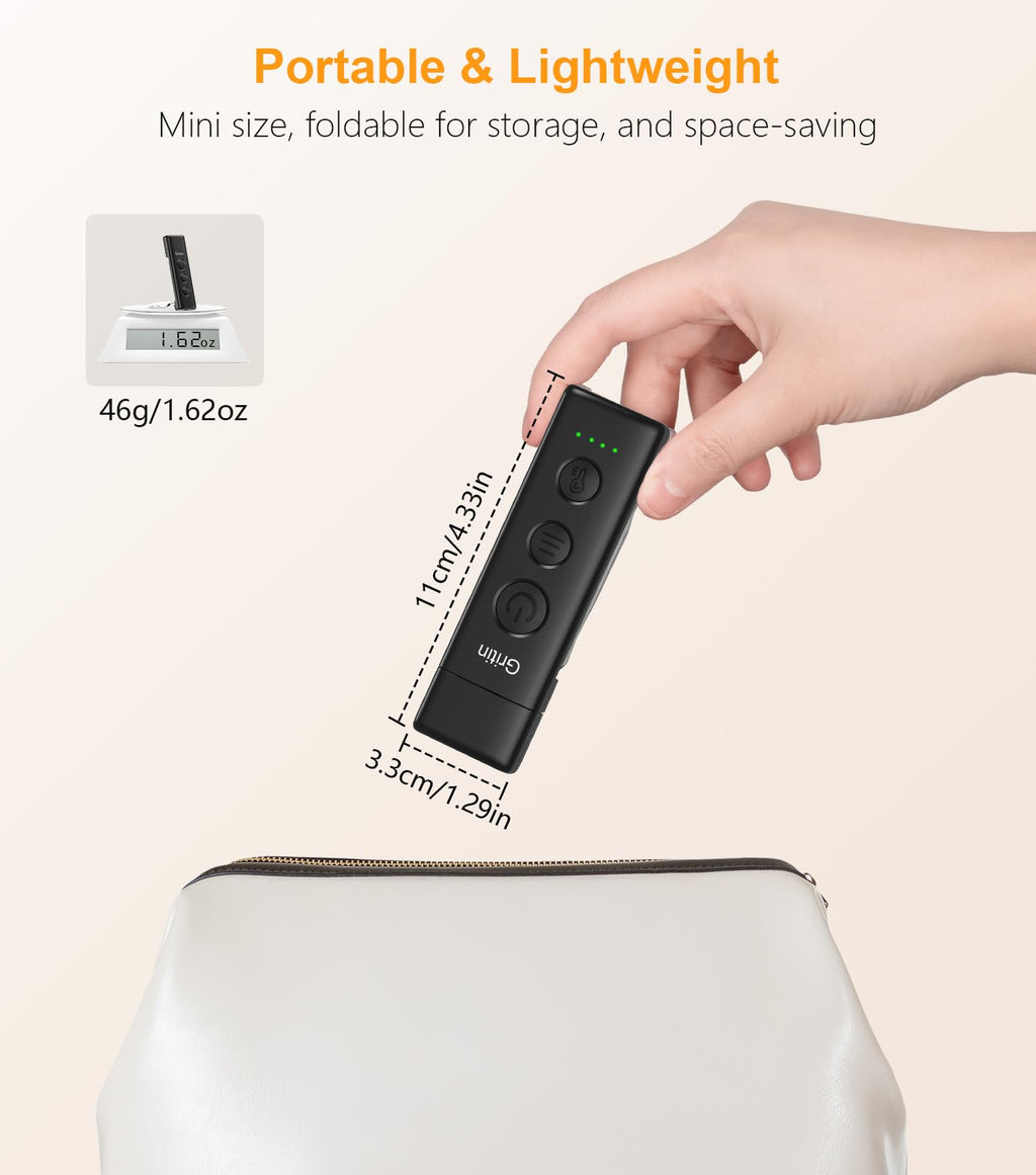 Gritin Book Light Rechargeable, Clip on LED Reading Light for Books in Bed