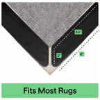 GORILLA GRIP® Extra Long Rug Grippers for Hardwood Floor, Reusable, Black