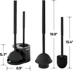 FORASTO 2in1 Toilet Brush & Plunger Set, Bathroom Essentials for Apartment