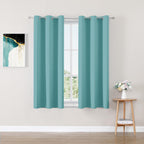 ChrisDowa Small Blackout Curtains for Kitchen and Bedroom 24 Inches Long