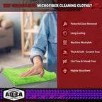 AIDEA Microfiber Cleaning Cloth-50PK, Microfiber Towels for Cars, 12"×12"