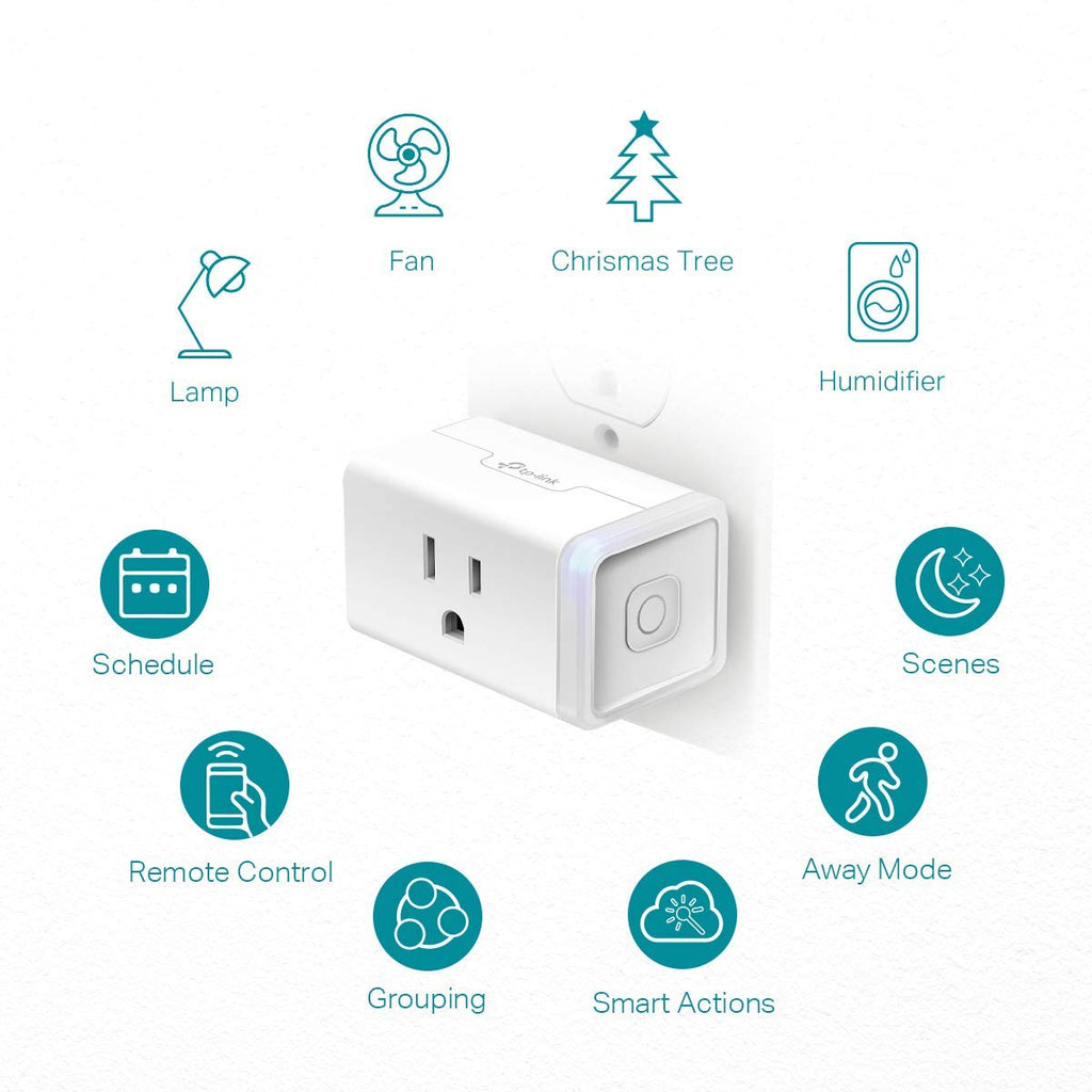 Kasa Smart Plug HS103P2, Wi-Fi Outlet Works with Alexa, 2-Pack