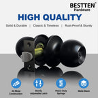 BESTTEN Keyed Entry Door Knob with Lock, Heavy Duty Interior and Exterior Door Lock, Standard Ball, Satin Nickel