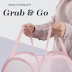 Handy Laundry Collapsible Mesh Pop-Up Hamper with Side Pocket