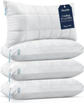 Nuzzle Neck Pillow Adjustable King Size Set of 4,Soft Luxury Hotel Feel