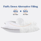 JOLLYVOGUE King Pillows 2 Pack, Cooling and Firm King Size Pillows with Oeko-Tex Certified Down Alternative Filling for Side, Back, and Stomach Sleepers, Hotel Collection
