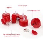 Battery Operated LED Tea Lights Flameless Flickering Candles 12PACK
