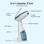 Conair Steamer for Clothes & Upholstery, Handheld, 3 Attachments, White