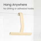 dancemoon JustHang Shower Squeegee with Built-in Hook, 10-Inch Black